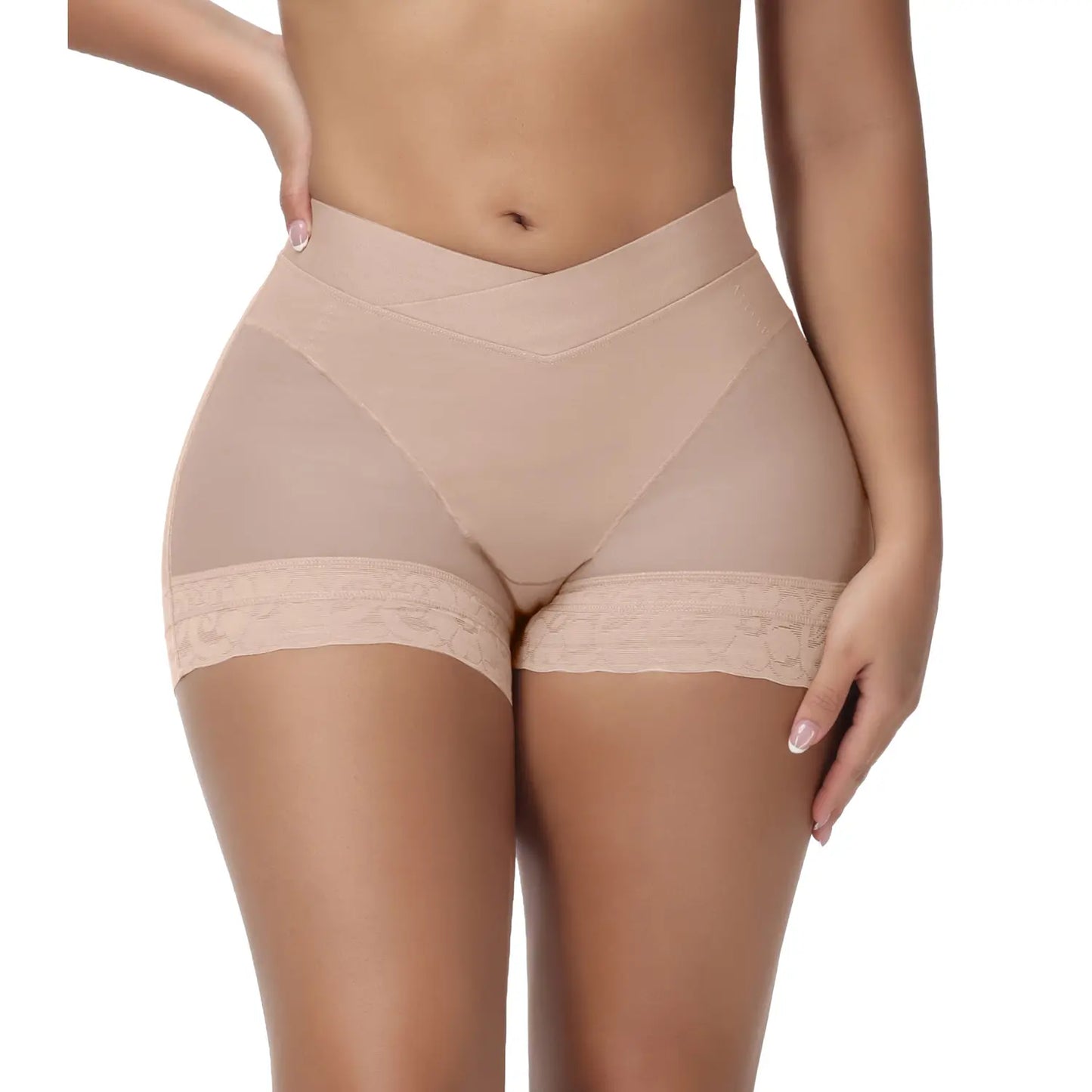SHAPSHE Butt Lifting Panties V Crossover Shapewear Shorts Fajas Colombianas Moldeadoras