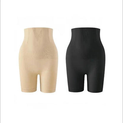Women'S High-Waisted Seamless Solid Leg Shaping Shorts - Abdominal Shapewear, Belly Tightening, Body Shaping, Lifts & Shapes Hips, Breathable, Invisible Fit with Built-In Crotch for Everyday Wear