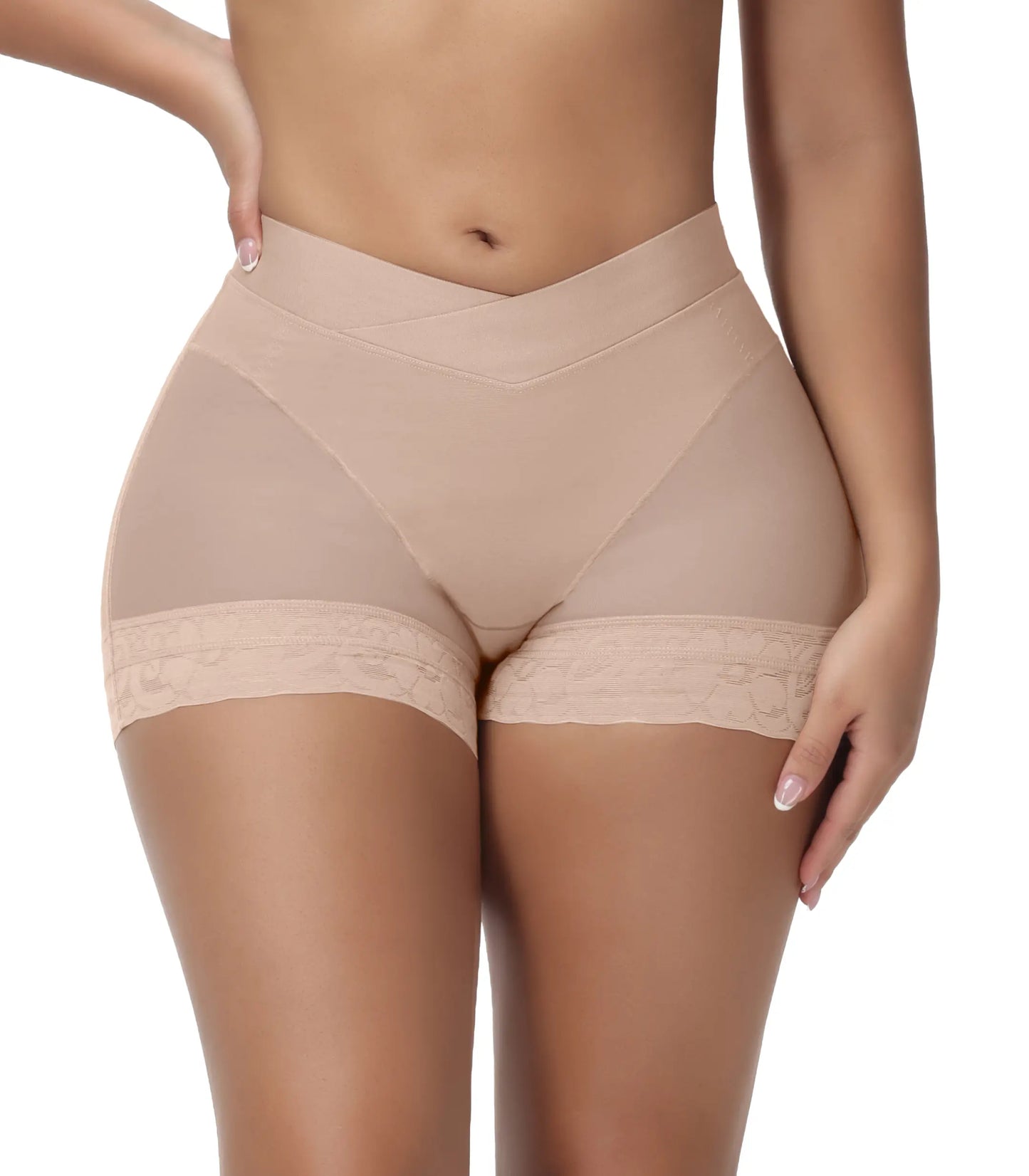 SHAPSHE Butt Lifting Panties V Crossover Shapewear Shorts Fajas Colombianas Moldeadoras