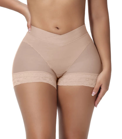 SHAPSHE Butt Lifting Panties V Crossover Shapewear Shorts Fajas Colombianas Moldeadoras