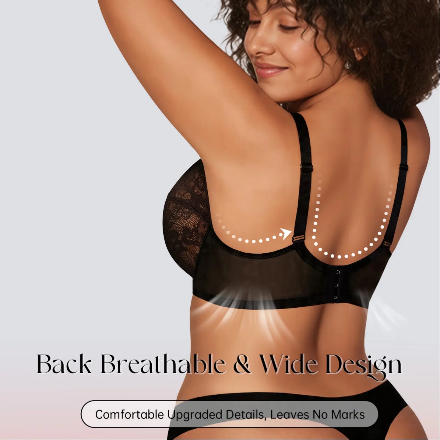 Letsjoli Minimizer Bra for Women Full Coverage Lace Unlined Wirefree plus Size Supportive for Large Bust