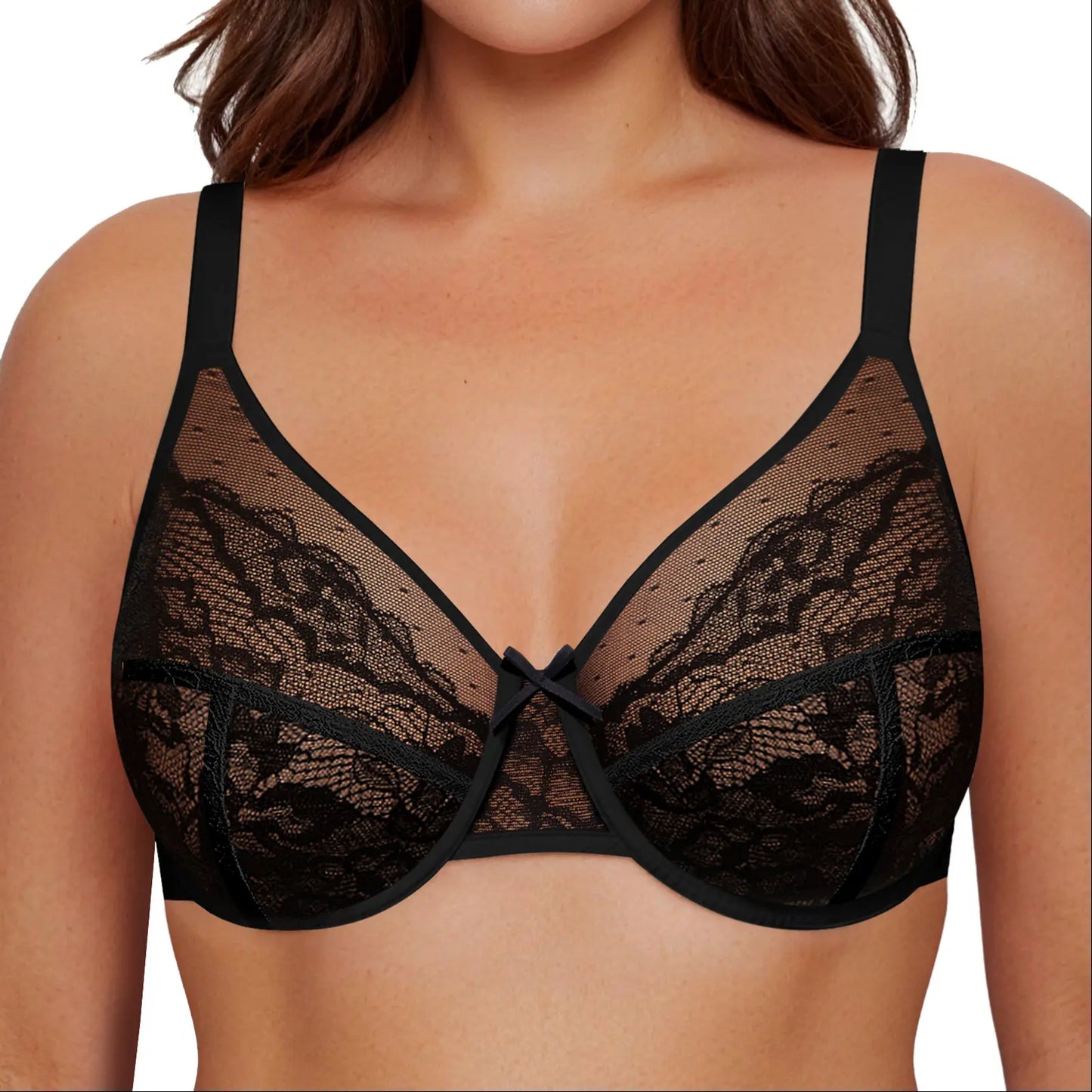 Letsjoli Minimizer Bra for Women Full Coverage Lace Unlined Wirefree plus Size Supportive for Large Bust