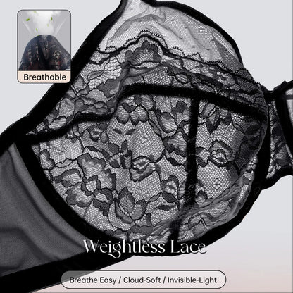 Letsjoli Minimizer Bra for Women Full Coverage Lace Unlined Wirefree plus Size Supportive for Large Bust