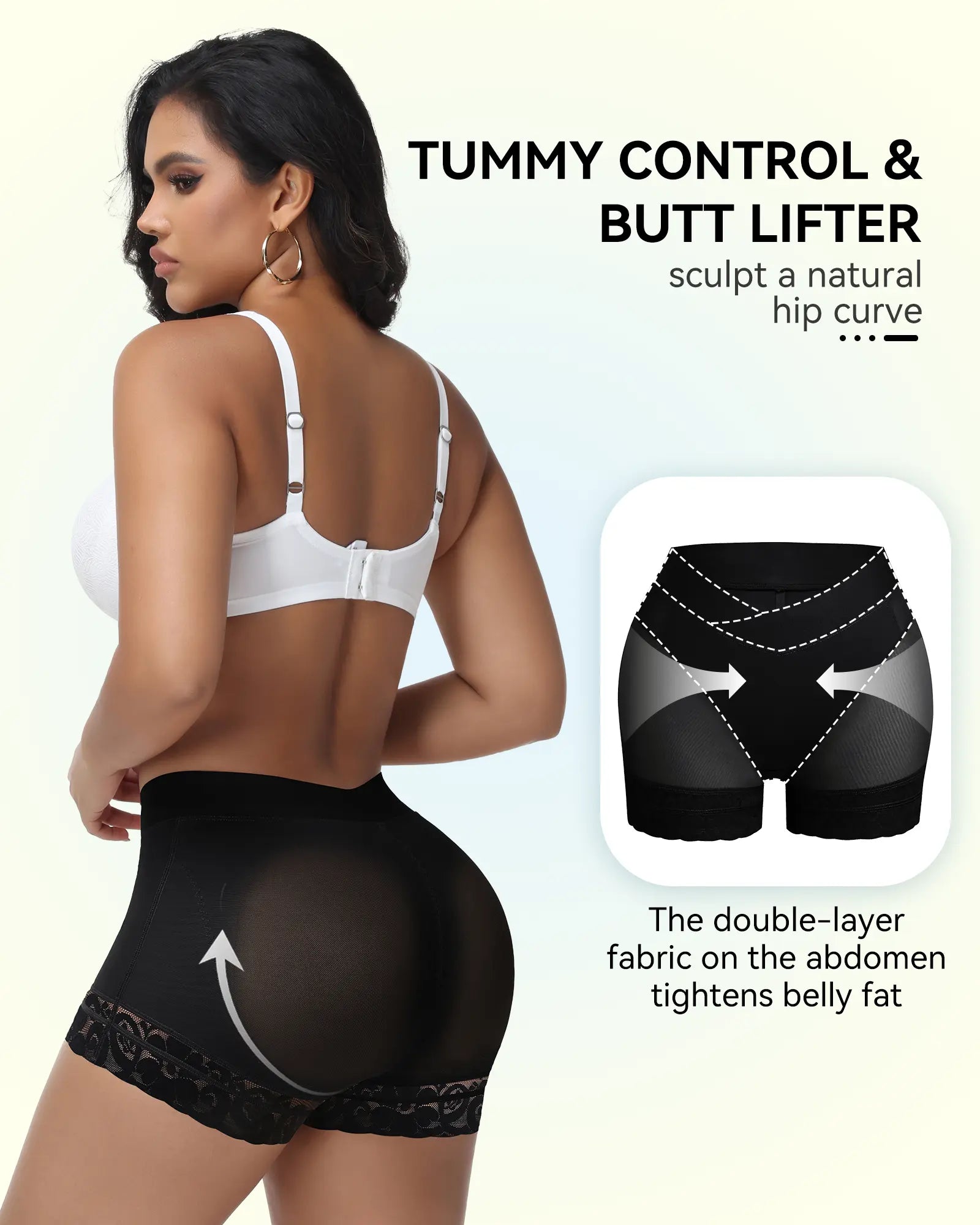 SHAPSHE Butt Lifting Panties V Crossover Shapewear Shorts Fajas Colombianas Moldeadoras