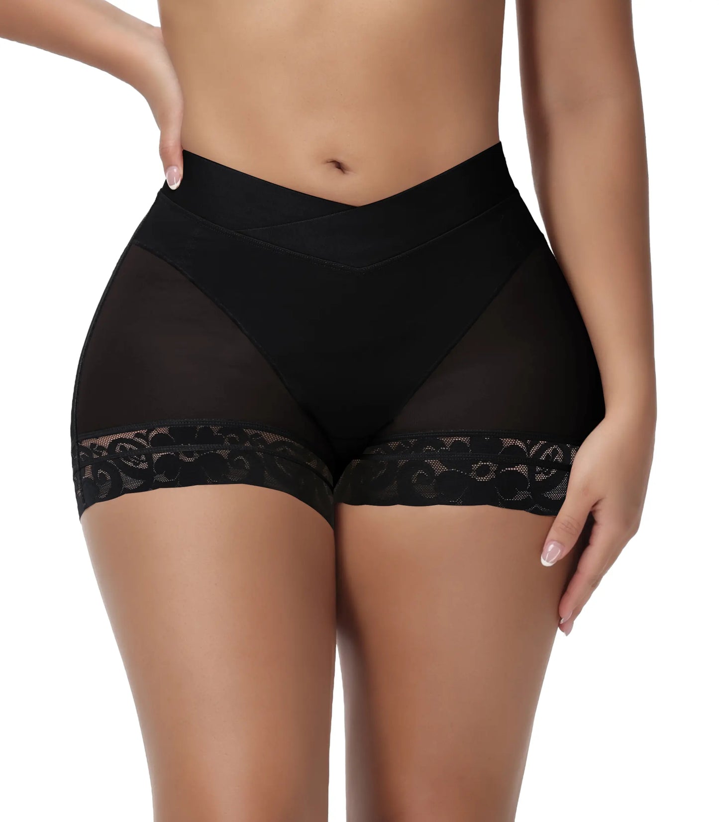 SHAPSHE Butt Lifting Panties V Crossover Shapewear Shorts Fajas Colombianas Moldeadoras